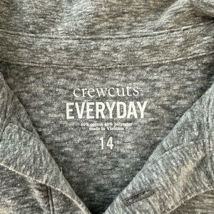 Crewcuts gray polo sz 14